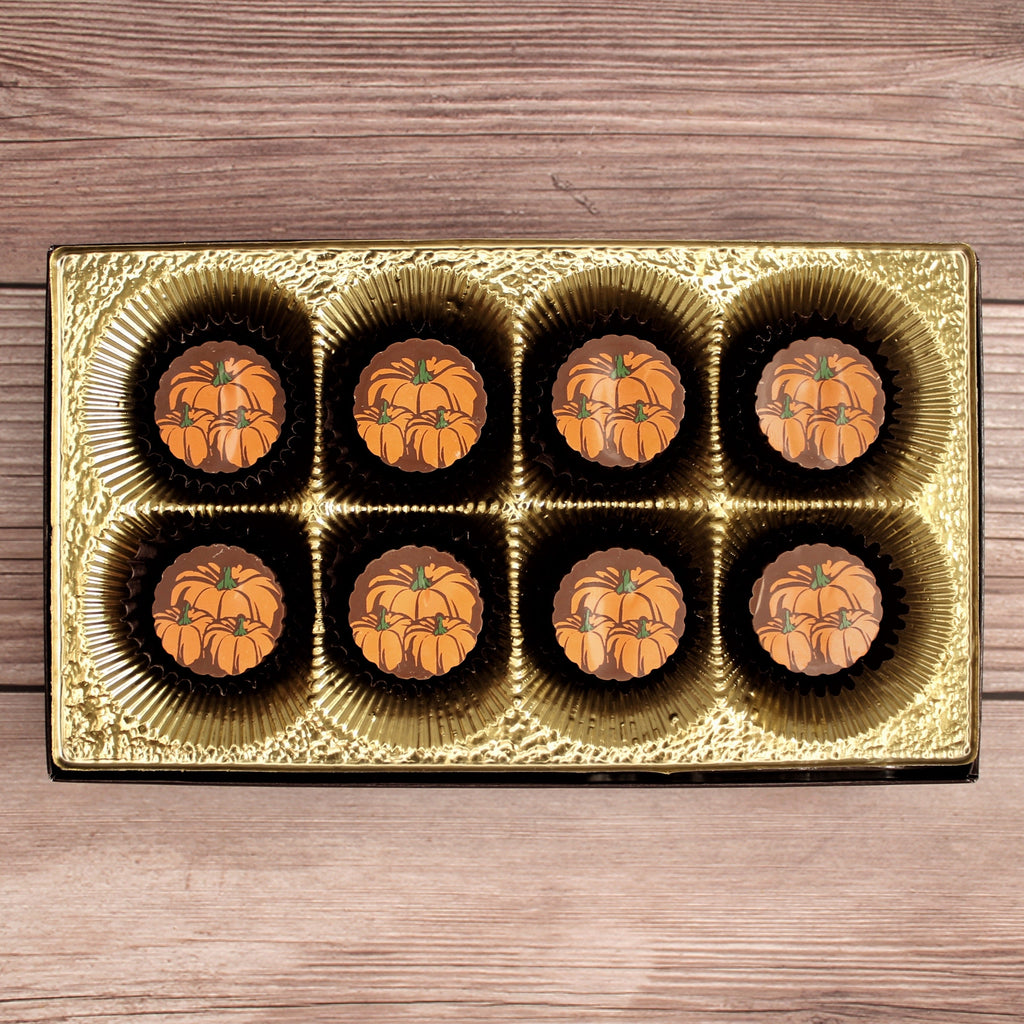 8 Piece Pumpkin Truffles Box - Rosalind Candy Castle
