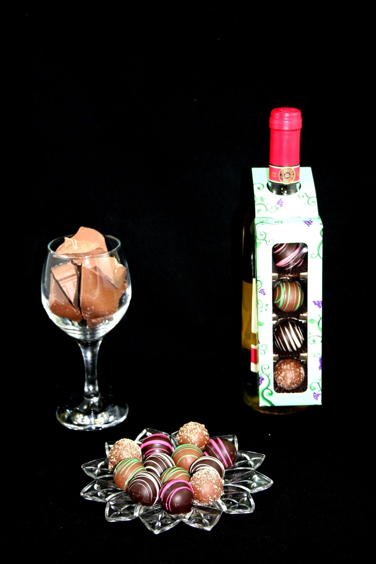 Wine Hanger with Truffles - Rosalind Candy Castle